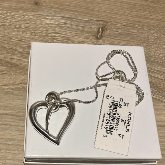 Kohl's Apt 9 Silver Heart Pendant Necklace - Picture 3 of 4